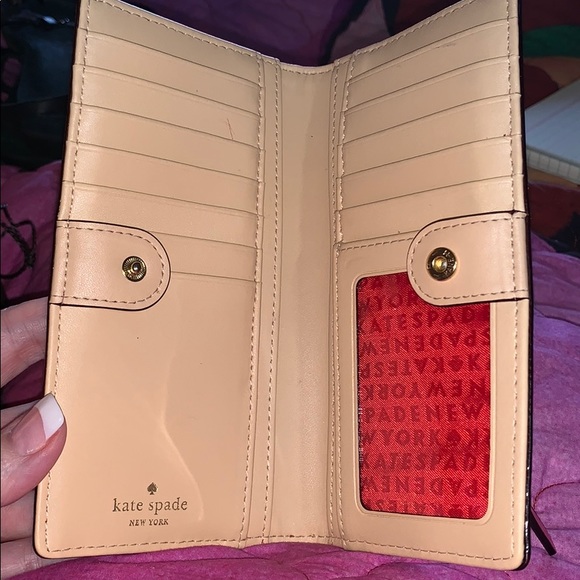 Kate Spade coral colored wallet. - Picture 3 of 3